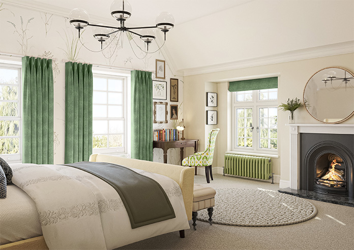 Florence Faux Suede, Hunter Green - Made to Measure Curtains - Image 8